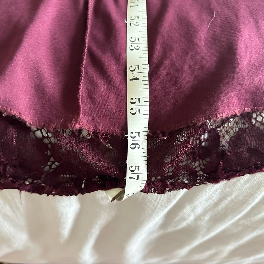 DB Studio Dress Womens 4 Wine Lace Hi-Low V-Neck Spaghetti Strap Whimsigoth Prom - Picture 6 of 11